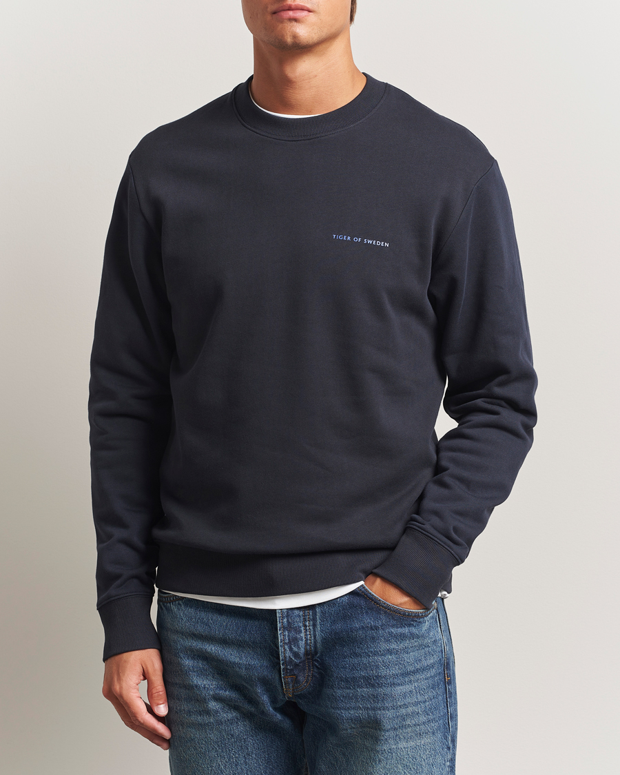 Homme | Pulls Et Tricots | Tiger of Sweden | Emerson Crew Neck Sweatshirt Light Ink