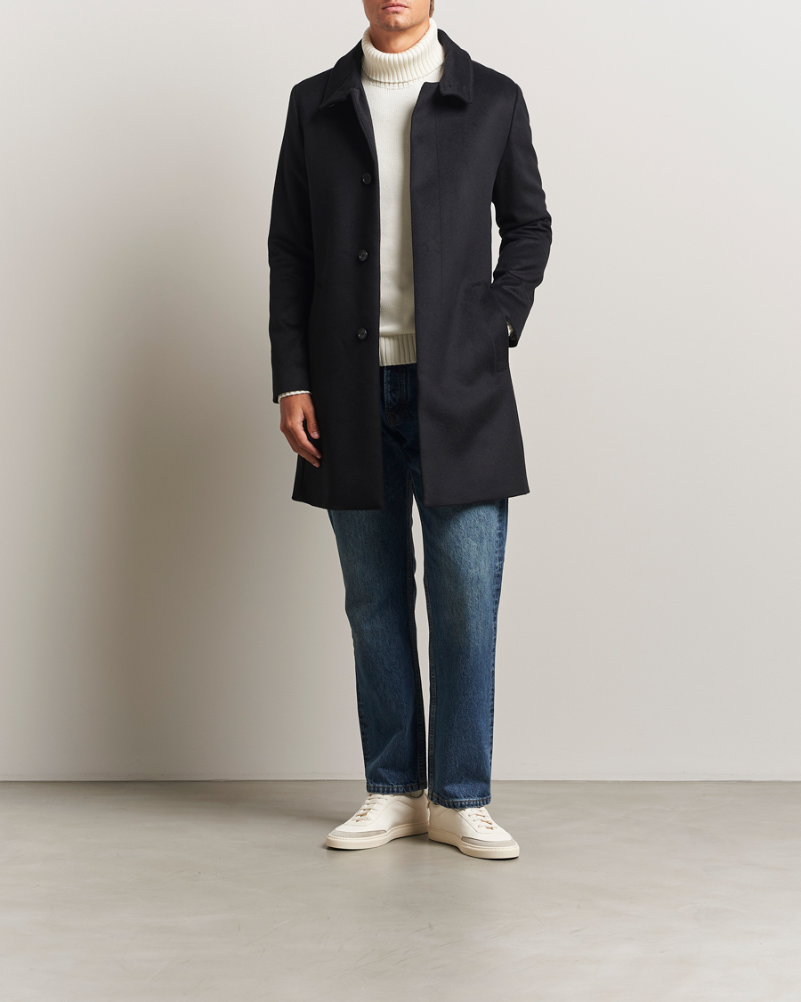 Homme | Manteaux Et Vestes | Tiger of Sweden | Aleric Wool/Cashmere Stand Up Coat Black