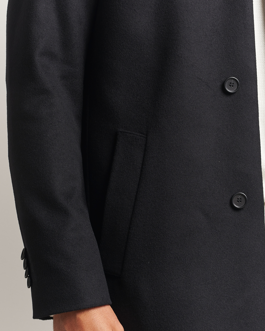 Homme | Manteaux Et Vestes | Tiger of Sweden | Aleric Wool/Cashmere Stand Up Coat Black