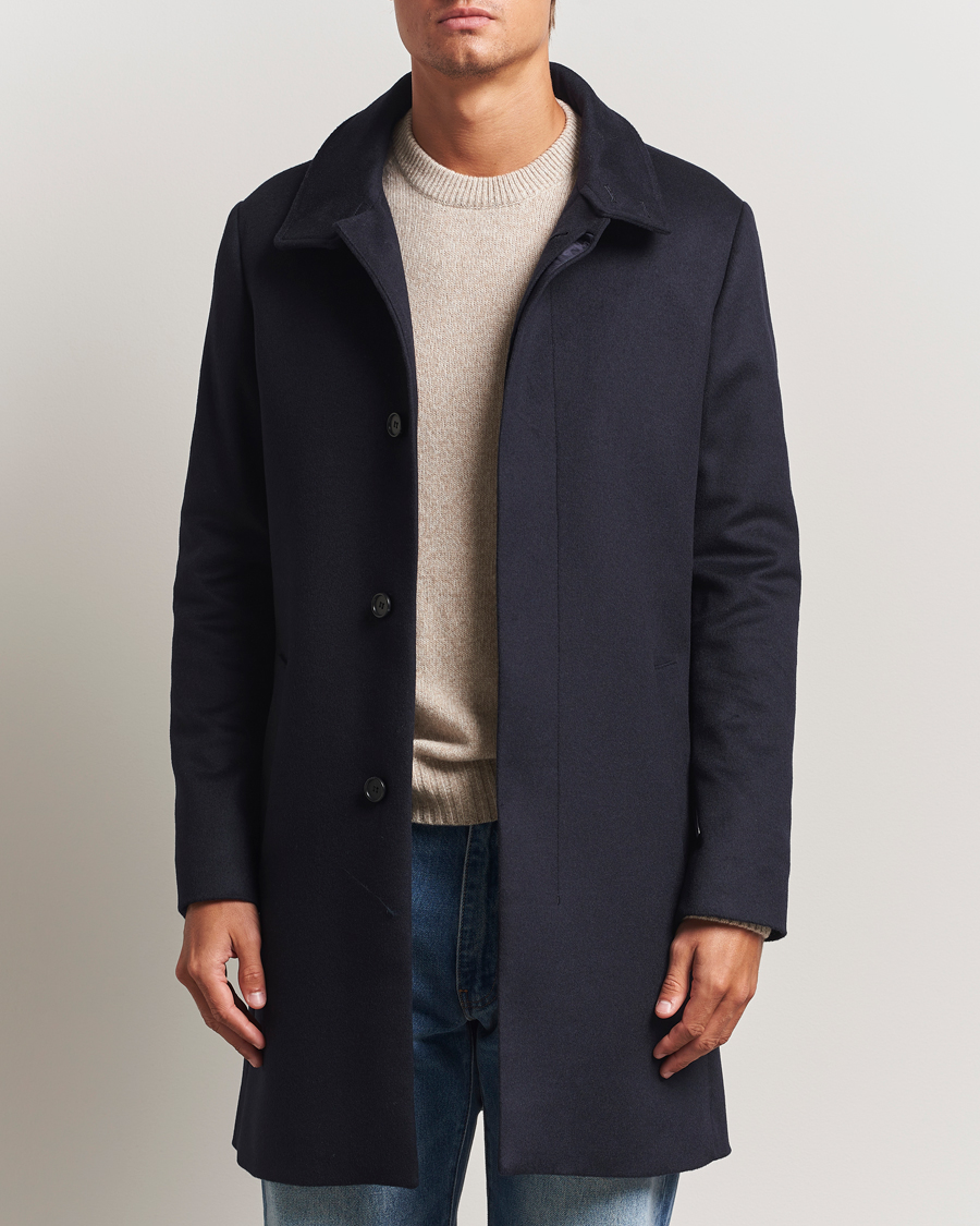 Homme | Manteaux Et Vestes | Tiger of Sweden | Aleric Wool/Cashmere Stand Up Coat Light Ink