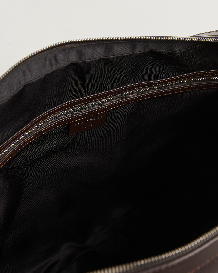 Homme | Sacs | Tiger of Sweden | Bosun Grained Leather Briefcase Dark Brown