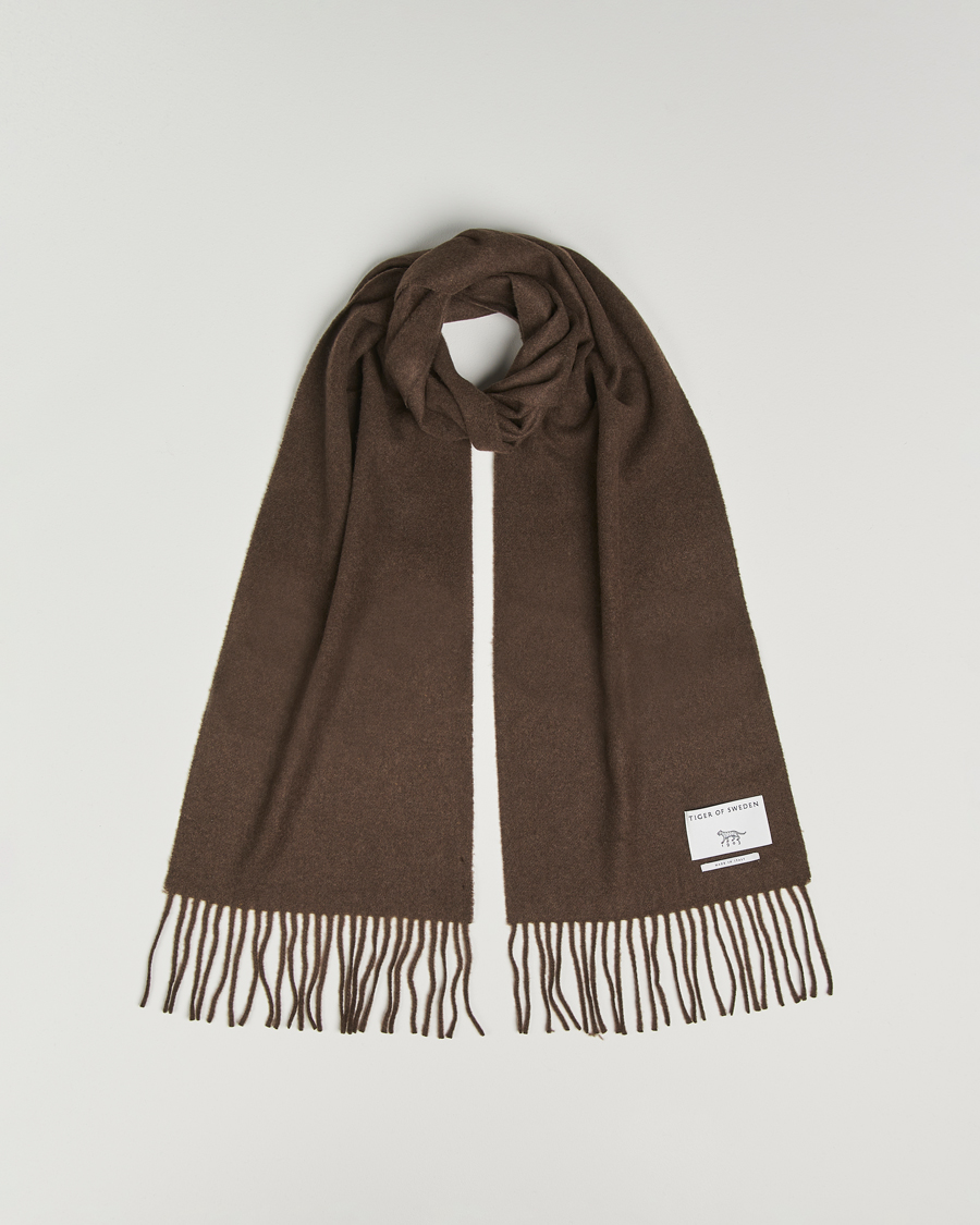 Homme | Tiger of Sweden Sylan Wool Scarf Brown Olive | Tiger of Sweden | Sylan Wool Scarf Brown Olive