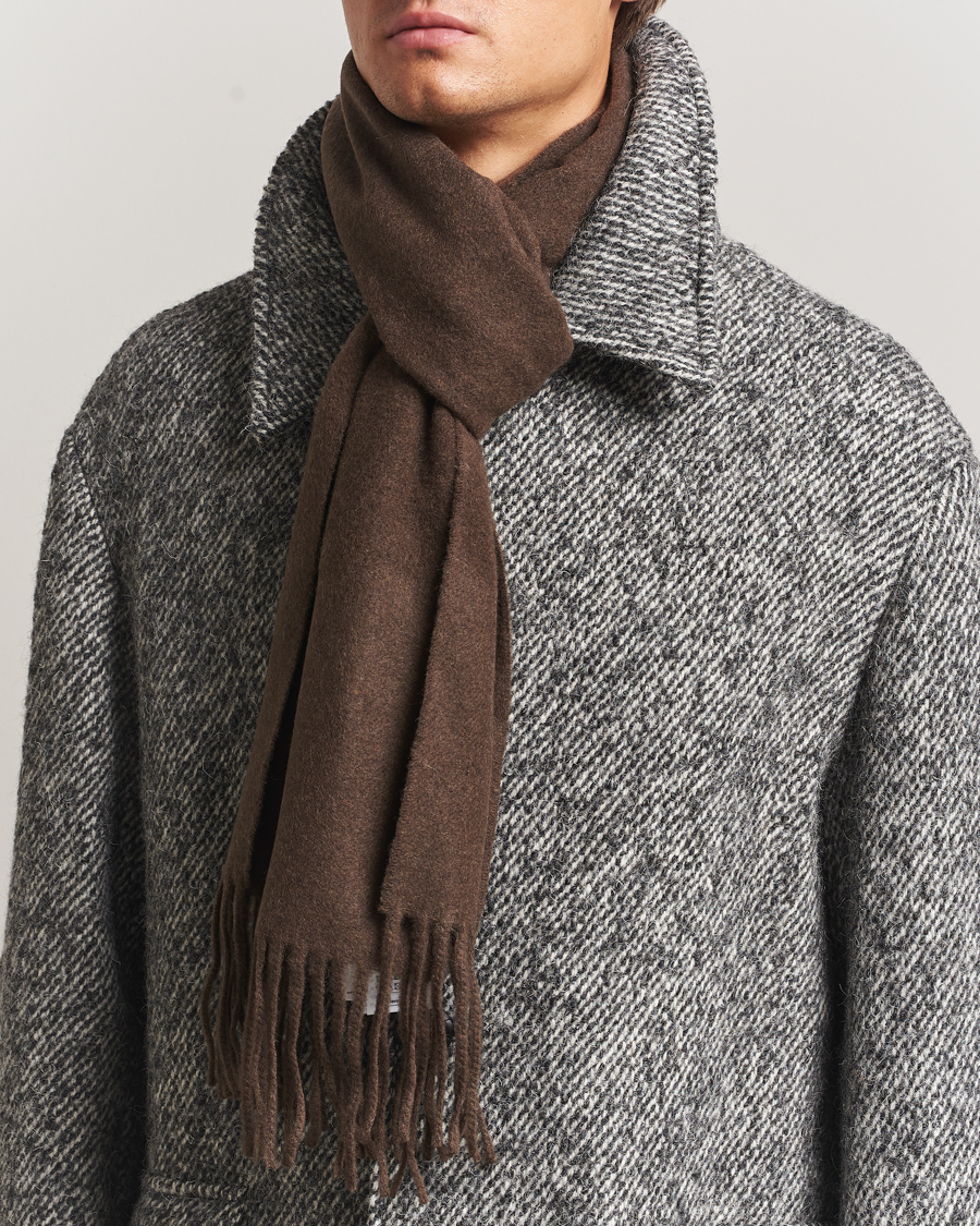 Homme | Tiger of Sweden Sylan Wool Scarf Brown Olive | Tiger of Sweden | Sylan Wool Scarf Brown Olive