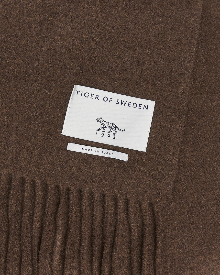 Homme | Tiger of Sweden Sylan Wool Scarf Brown Olive | Tiger of Sweden | Sylan Wool Scarf Brown Olive