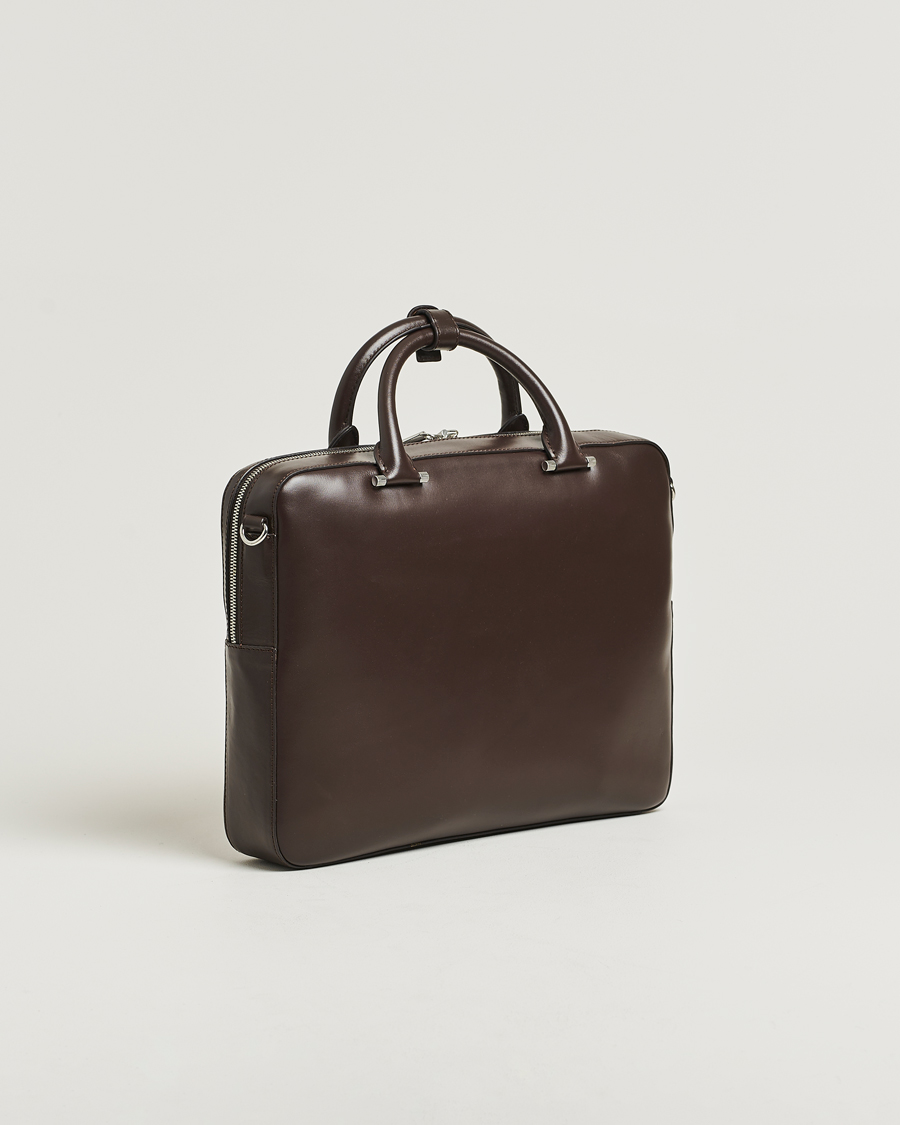 Homme | Sacs | Tiger of Sweden | Valise Smooth Leather Briefcase Dark Brown