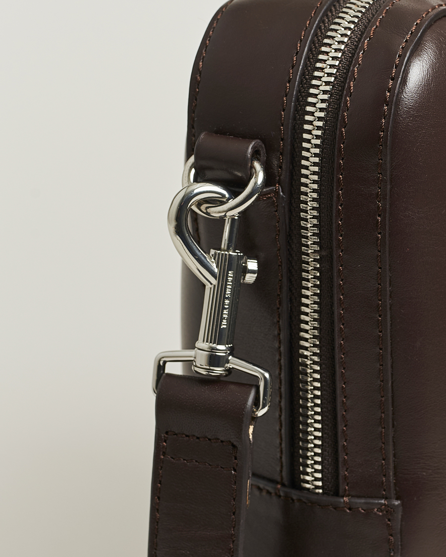Homme | Sacs | Tiger of Sweden | Valise Smooth Leather Briefcase Dark Brown