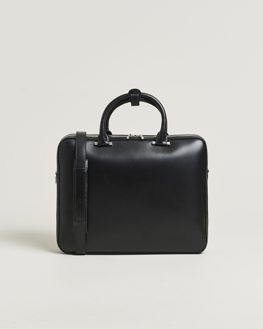Homme | Sacs | Tiger of Sweden | Valise Smooth Leather Double Zip Briefcase Black