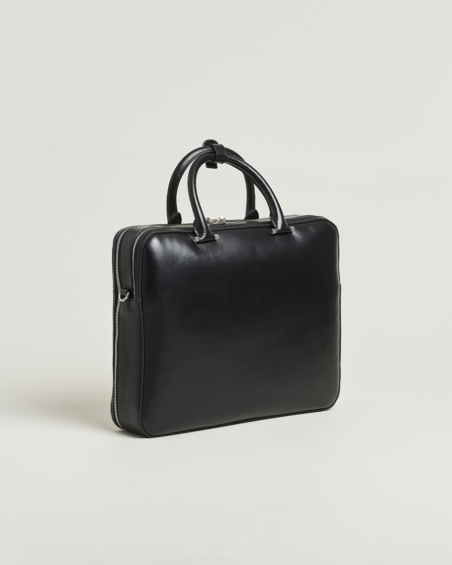 Homme | Sacs | Tiger of Sweden | Valise Smooth Leather Double Zip Briefcase Black