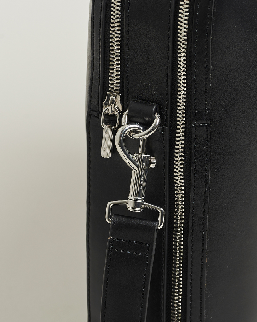 Homme | Sacs | Tiger of Sweden | Valise Smooth Leather Double Zip Briefcase Black