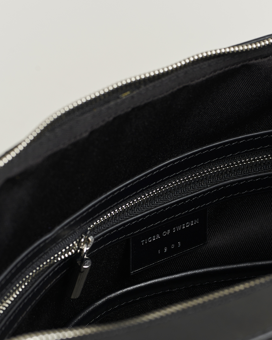 Homme | Sacs | Tiger of Sweden | Valise Smooth Leather Double Zip Briefcase Black