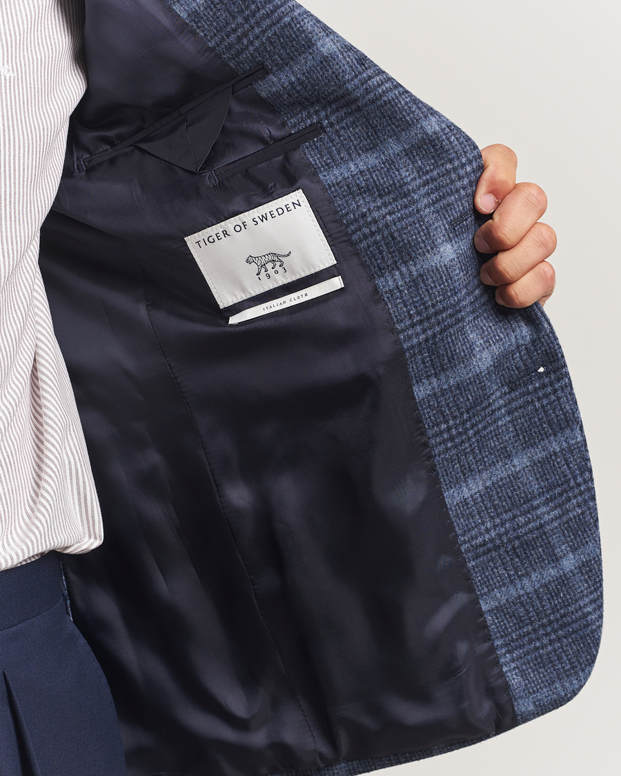 Homme | Blazers | Tiger of Sweden | Easer Wool Checked Blazer Space View