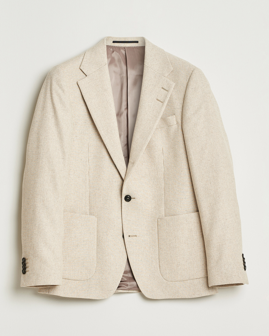 Homme | Blazers | Tiger of Sweden | Easer Wool Pepita Blazer Stone