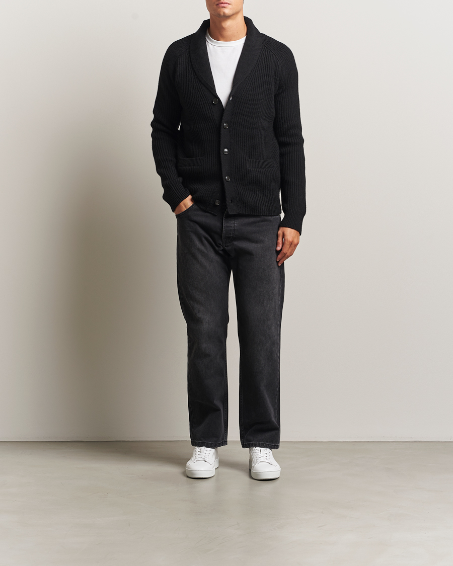Homme | Pulls Et Tricots | Tiger of Sweden | Lester Heavy Wool Cardigan Black