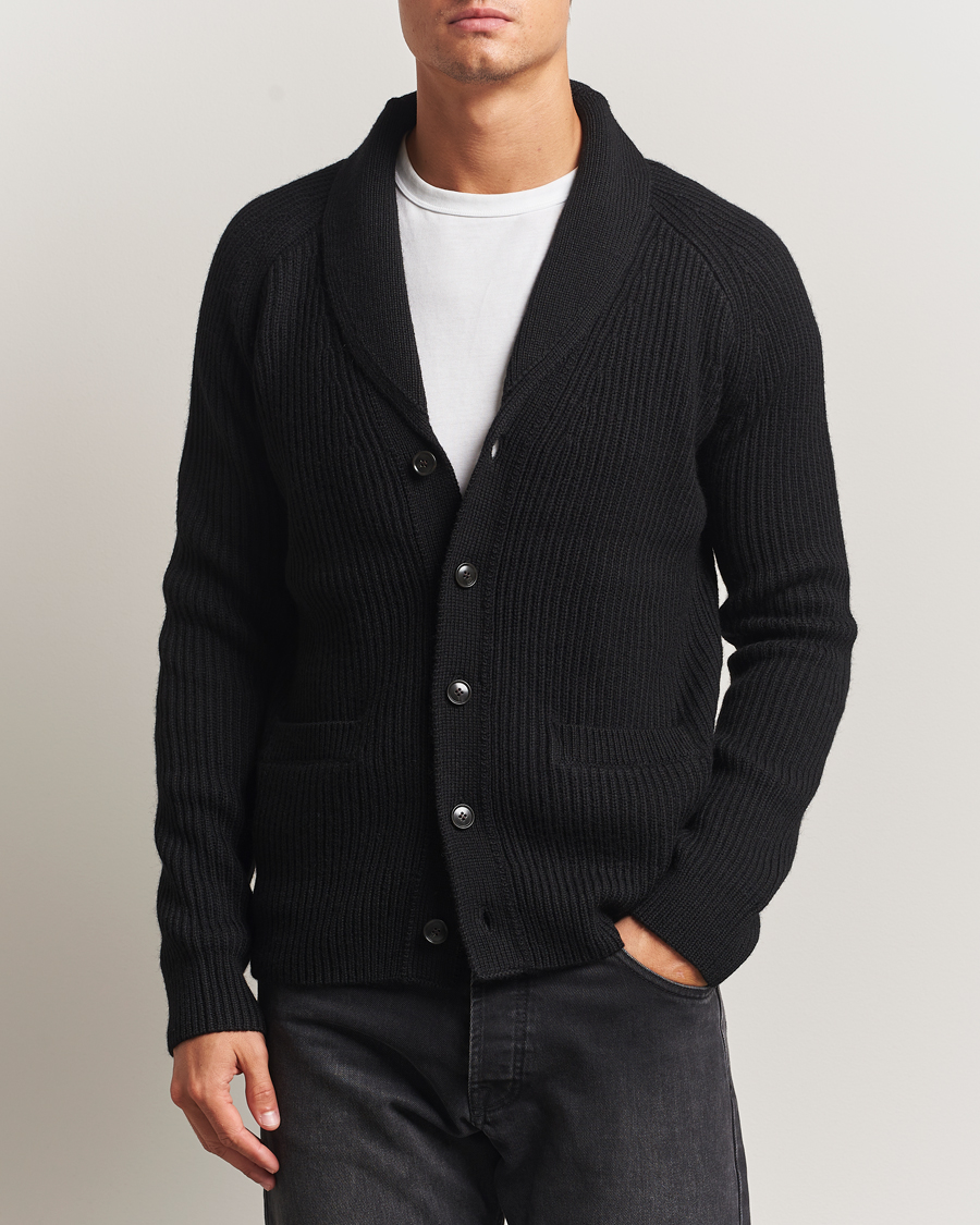 Homme | Pulls Et Tricots | Tiger of Sweden | Lester Heavy Wool Cardigan Black