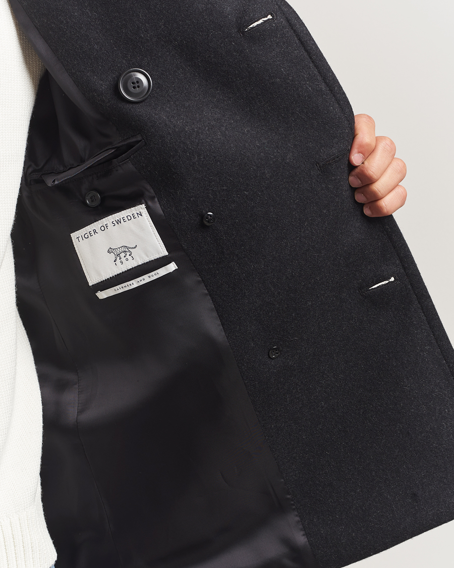 Homme | Manteaux Et Vestes | Tiger of Sweden | Mahler Wool/Cashmere Peacoat Charcoal