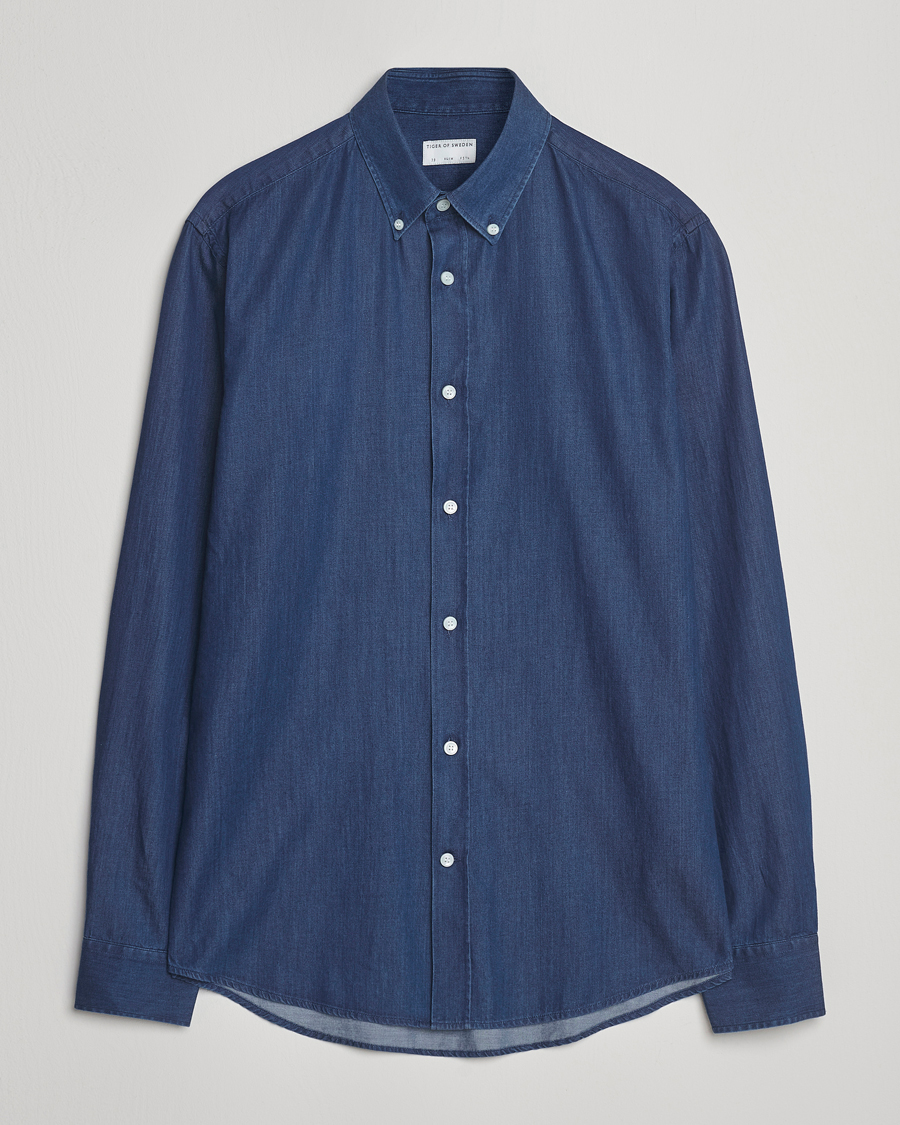 Homme | Chemises | Tiger of Sweden | Adley Slim Fit Denim Shirt Medium Blue