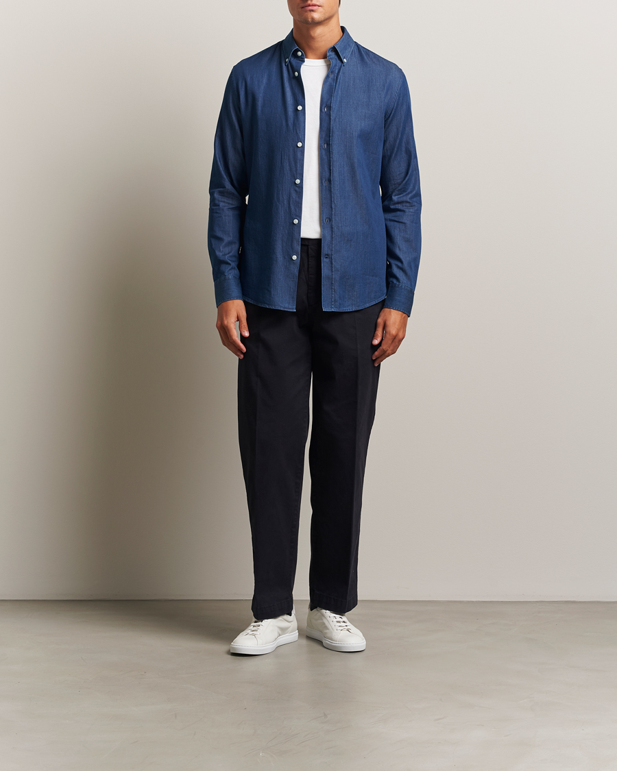 Homme | Chemises | Tiger of Sweden | Adley Slim Fit Denim Shirt Medium Blue