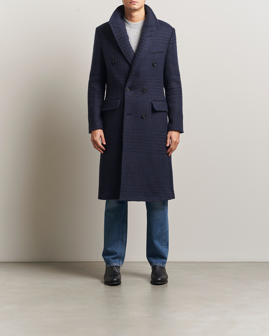 Homme | Manteaux Et Vestes | Tiger of Sweden | Hennri Swedish Wool Double Breasted Coat Light Ink