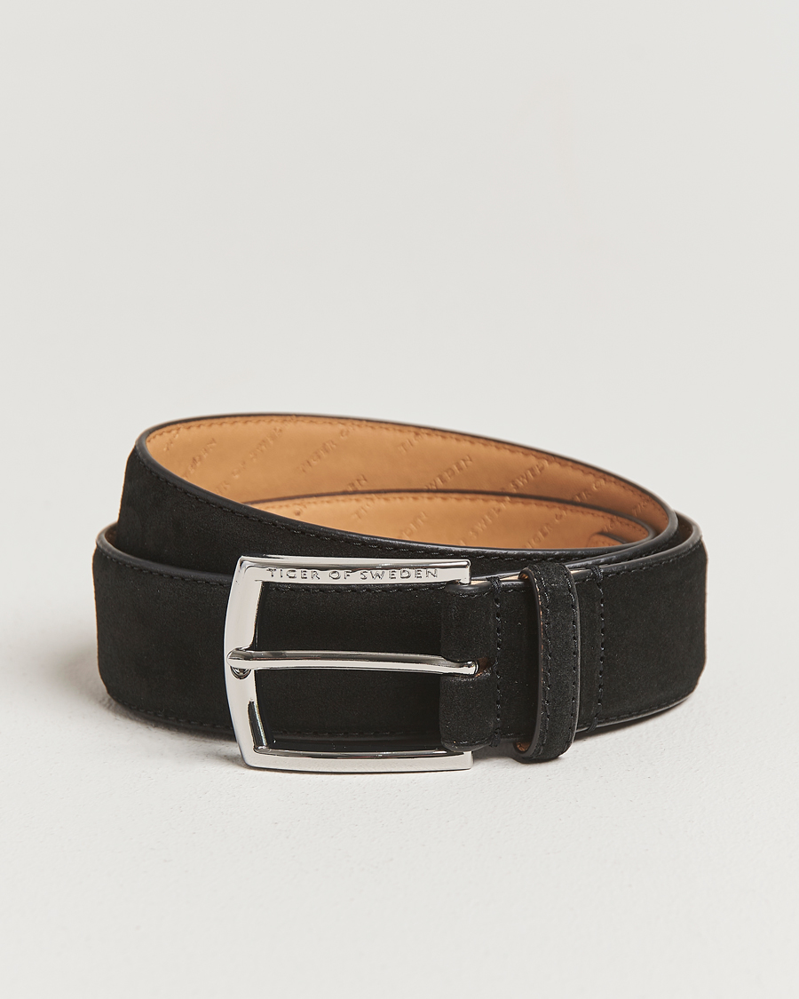 Homme | Tiger of Sweden Bergstroms Suede Belt Black | Tiger of Sweden | Bergstroms Suede Belt Black