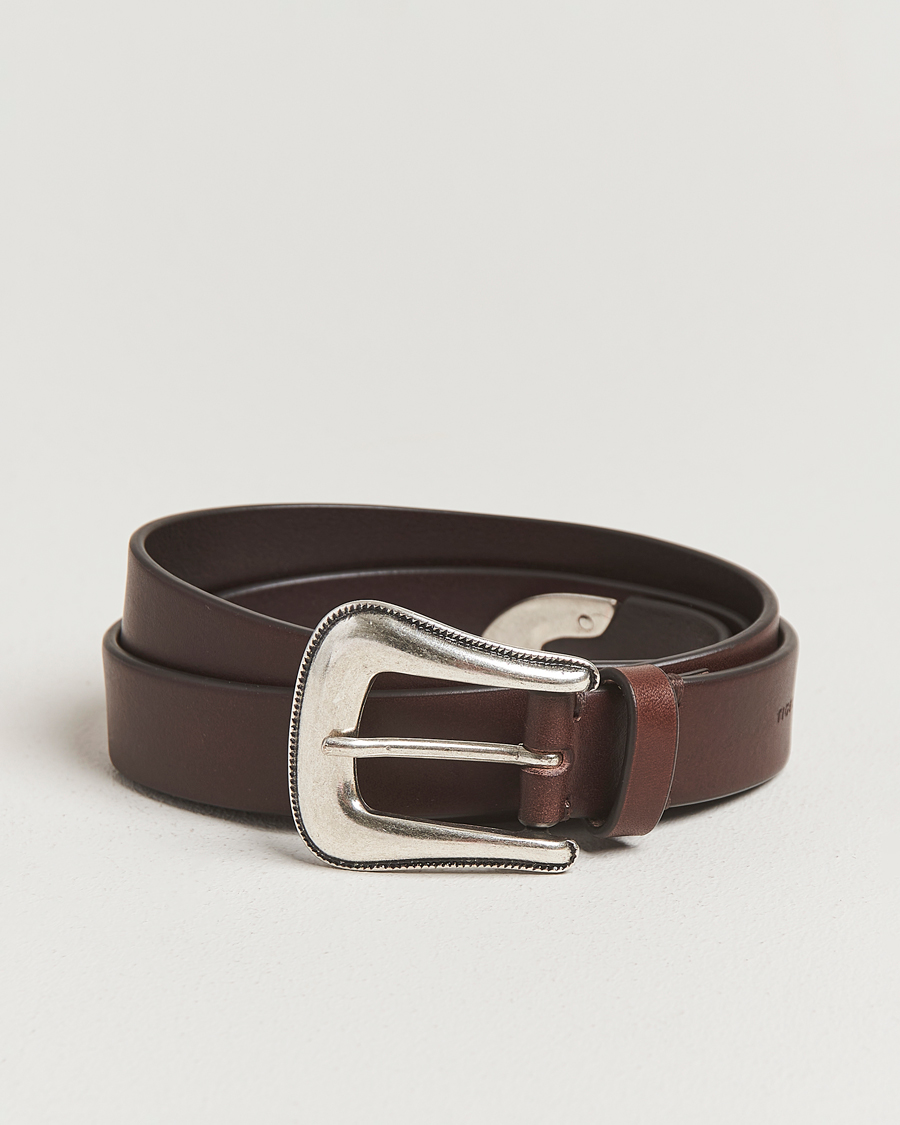 Homme | Ceintures | Tiger of Sweden | Ecus Western Leather Belt Dark Brown