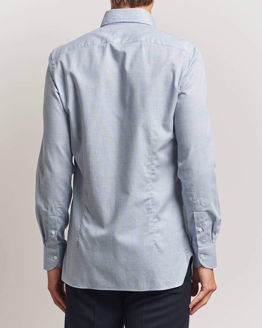 Homme | Chemises | 100Hands | Micro Houndstooth Flannel Button Down Blue