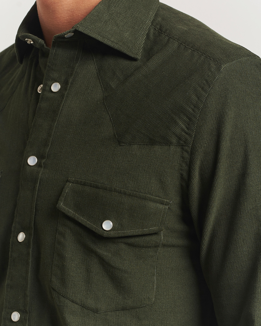 Homme | Chemises | 100Hands | Western Cord Shirt Olive