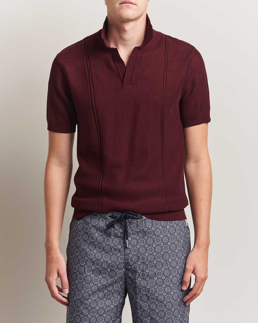 Homme | Polos | Orlebar Brown | Horton Pique Texture Polo Damson