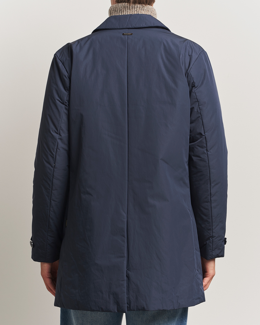 Homme | Manteaux Et Vestes | Woolrich | Peached Primaloft Padded Carcoat Melton Blue