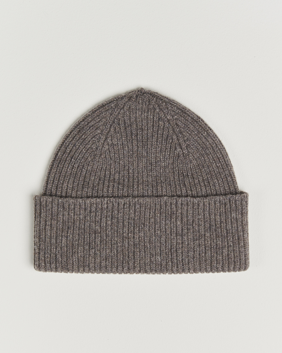 Homme | Bonnets | Robert Mackie | Clyde Lambswool Beanie Light Brown