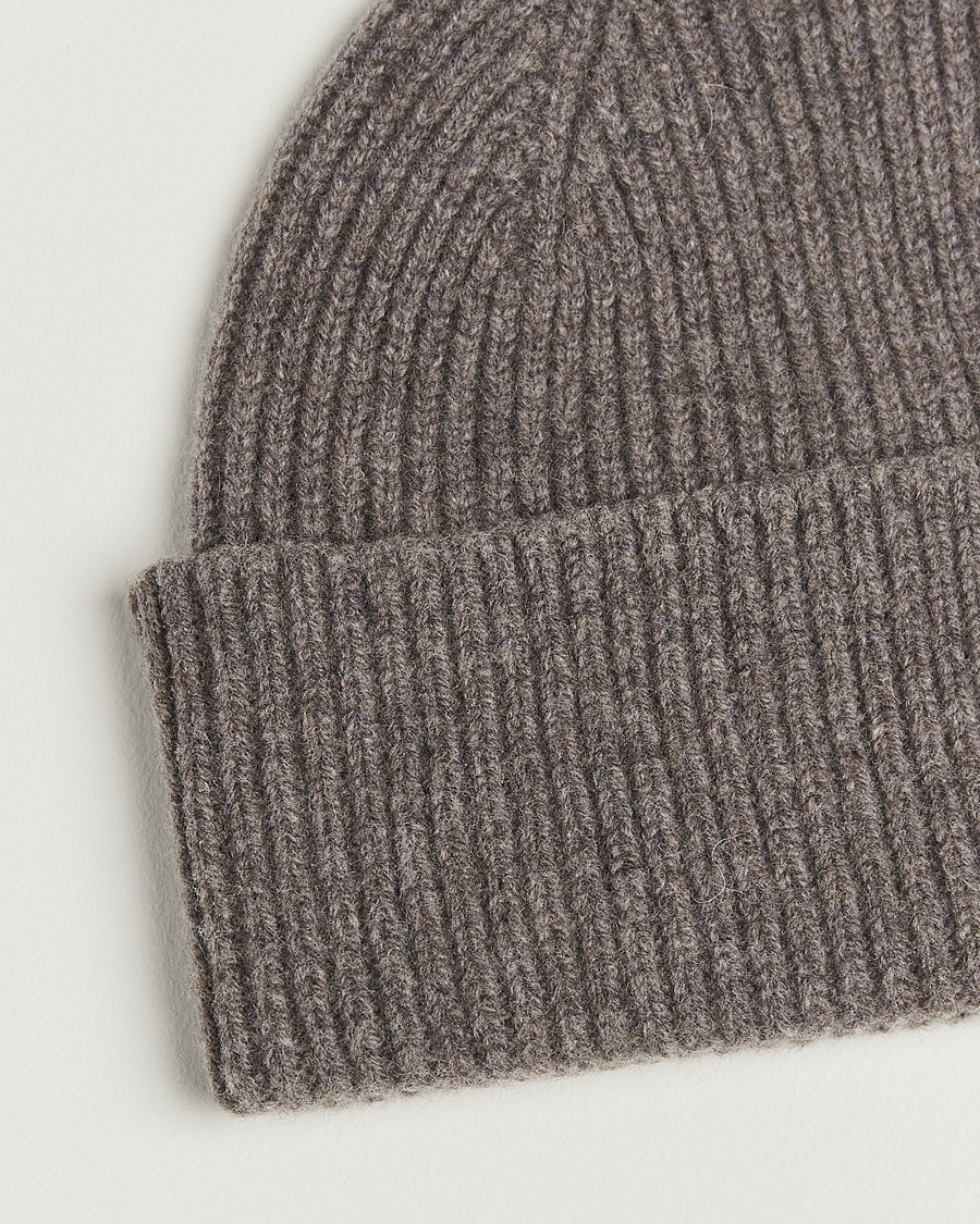 Homme | Bonnets | Robert Mackie | Clyde Lambswool Beanie Light Brown