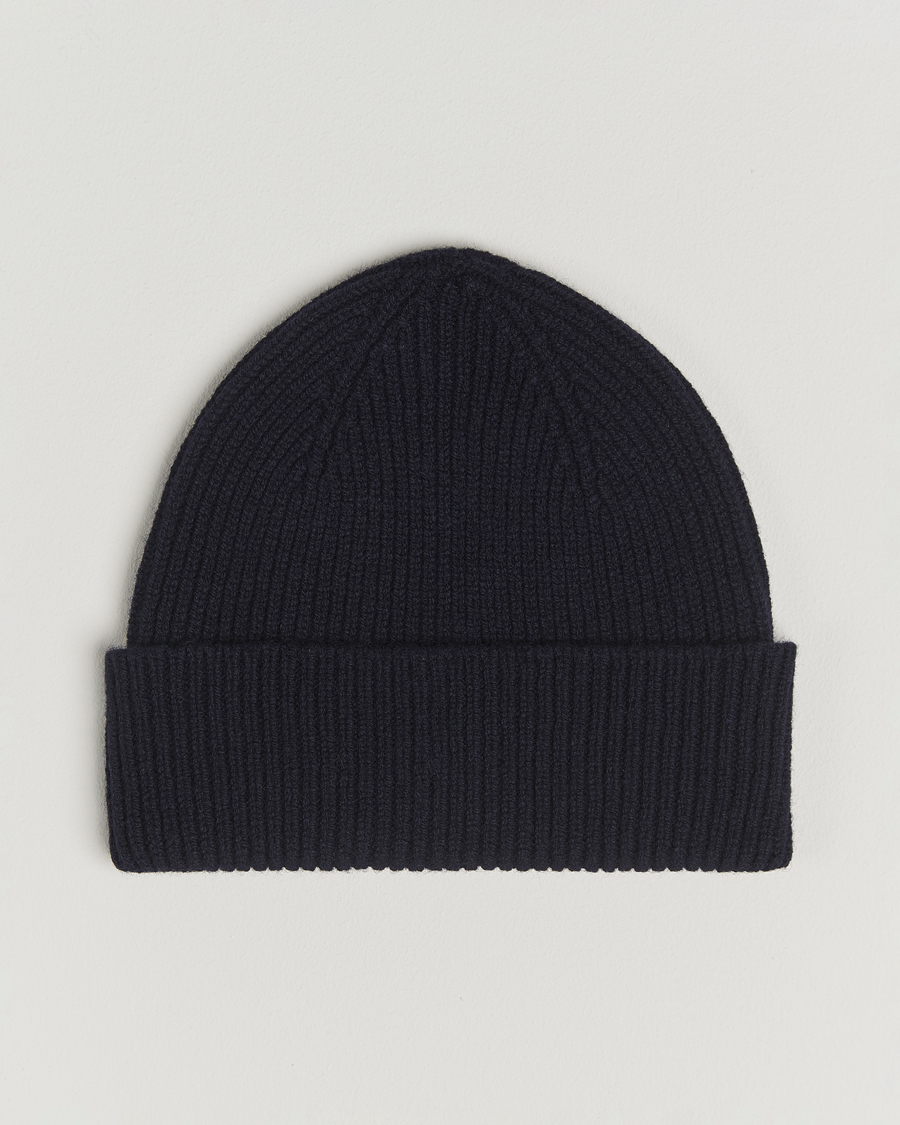 Homme | Bonnets | Robert Mackie | Clyde Lambswool Beanie Navy