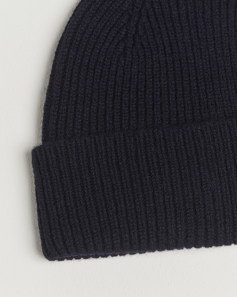 Homme | Bonnets | Robert Mackie | Clyde Lambswool Beanie Navy