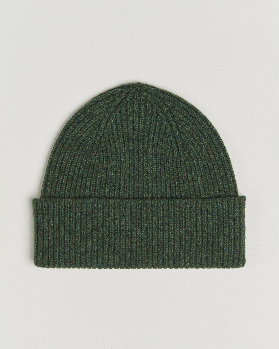 Homme | Bonnets | Robert Mackie | Clyde Lambswool Beanie Green