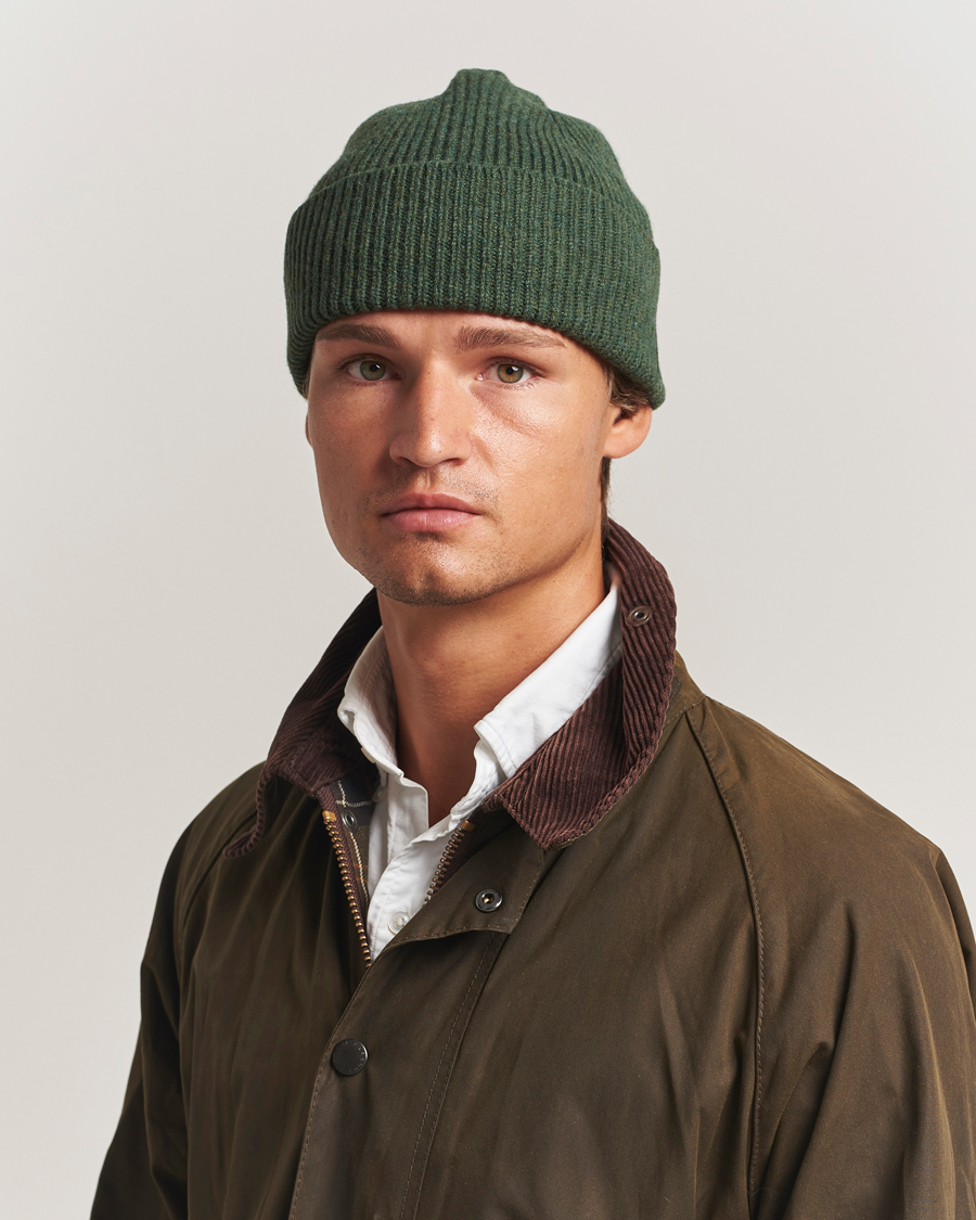 Homme | Bonnets | Robert Mackie | Clyde Lambswool Beanie Green