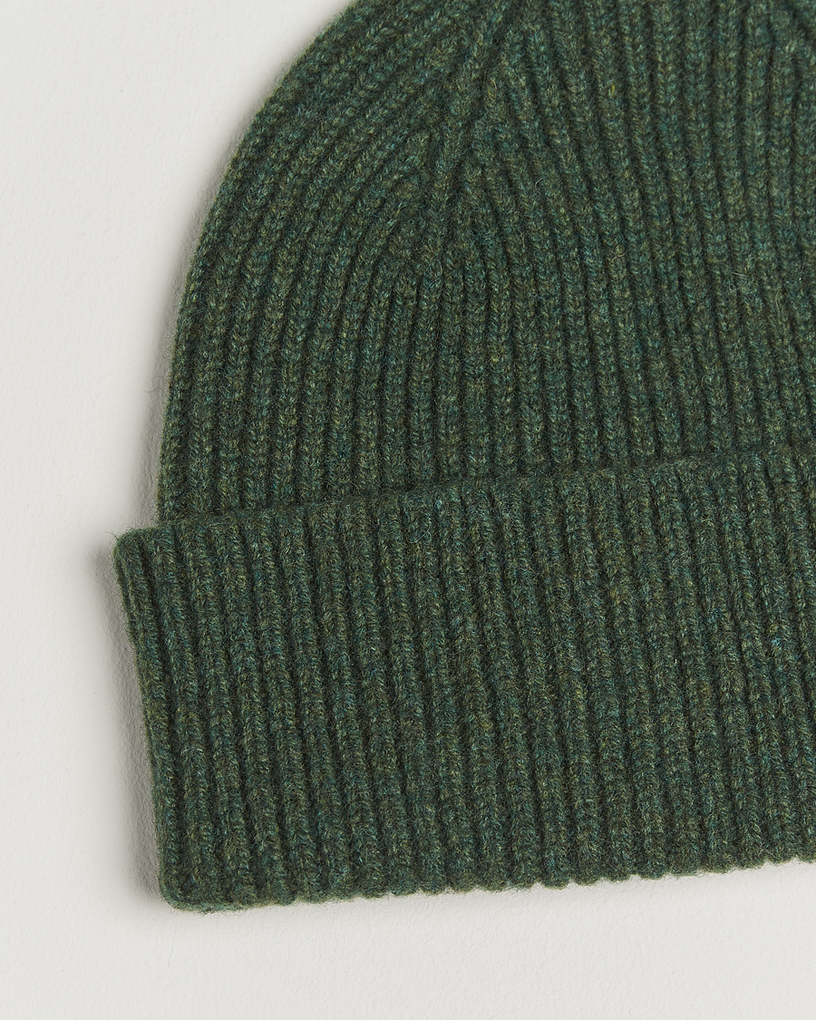 Homme | Bonnets | Robert Mackie | Clyde Lambswool Beanie Green