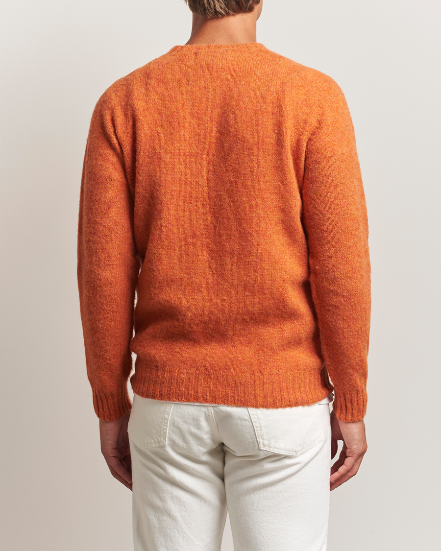 Homme | Pulls Et Tricots | Harley Of Scotland | Brushed Supersoft Lambswool Crewneck Satsuma