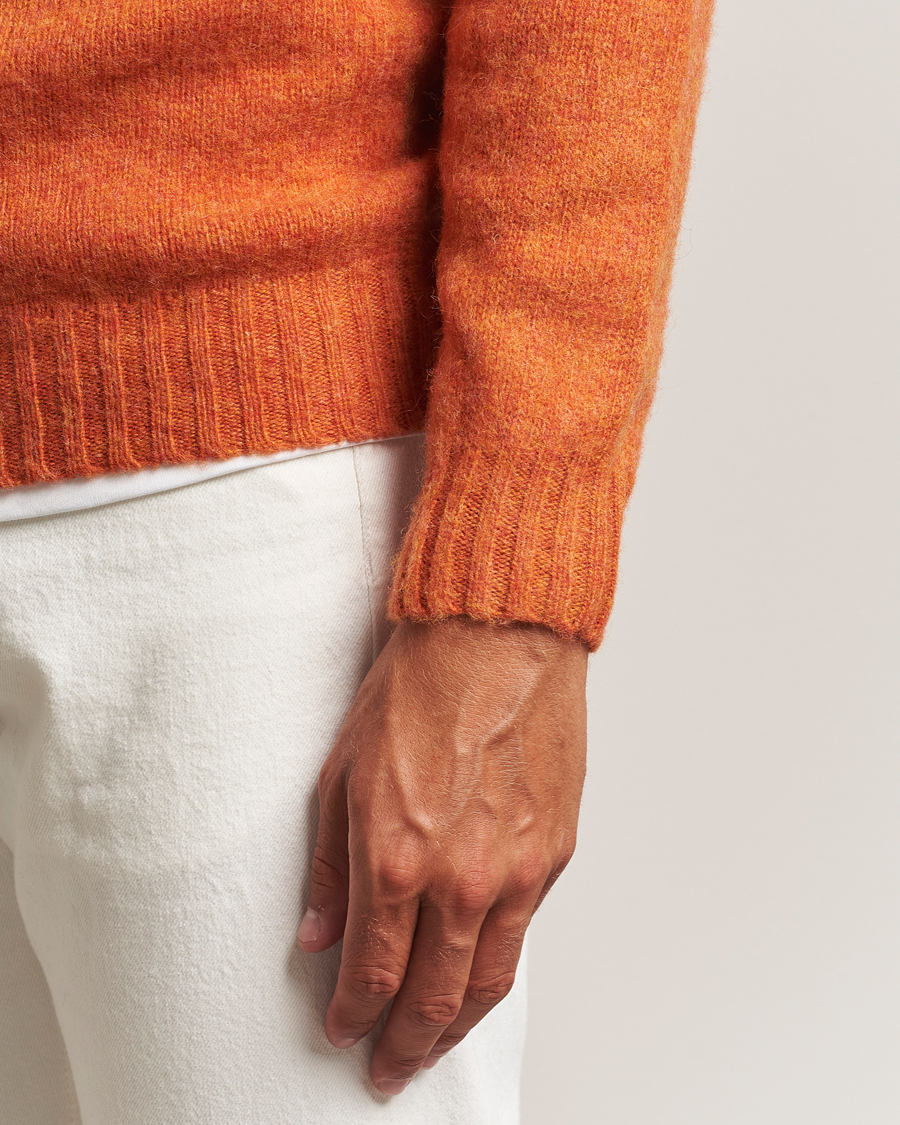 Homme | Pulls Et Tricots | Harley Of Scotland | Brushed Supersoft Lambswool Crewneck Satsuma