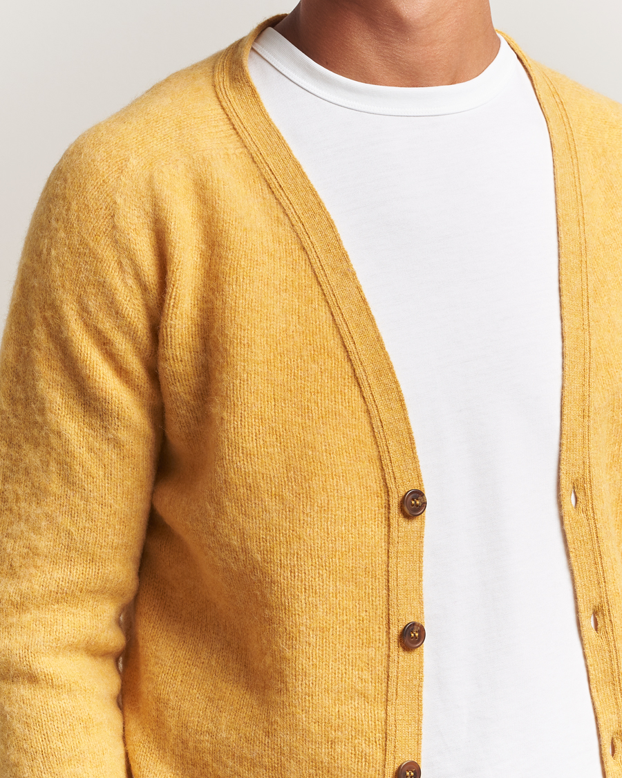 Homme | Pulls Et Tricots | Harley Of Scotland | Brushed Supersoft Lambswool Cardigan Nectar