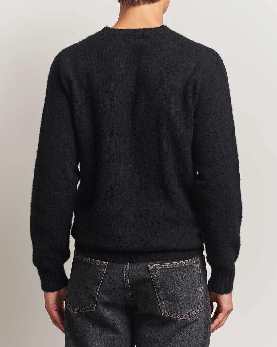 Homme | Pulls Et Tricots | Harley Of Scotland for Care of Carl | Harley Of Scotland Brushed Supersoft Lambswool V-Neck Black