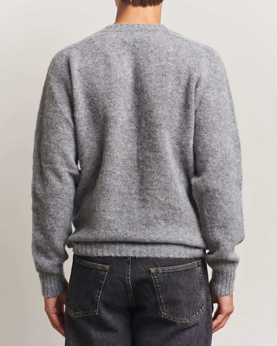 Homme | Pulls Et Tricots | Harley Of Scotland for Care of Carl | Harley Of Scotland Brushed Supersoft Lambswool V-Neck Mid Grey