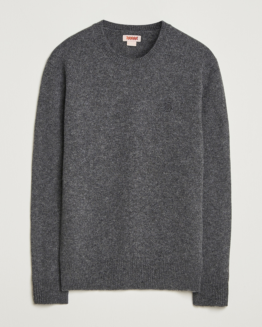 Homme | Pulls Et Tricots | Baracuta | Shetland Virgin Wool Crew Neck Mid Grey