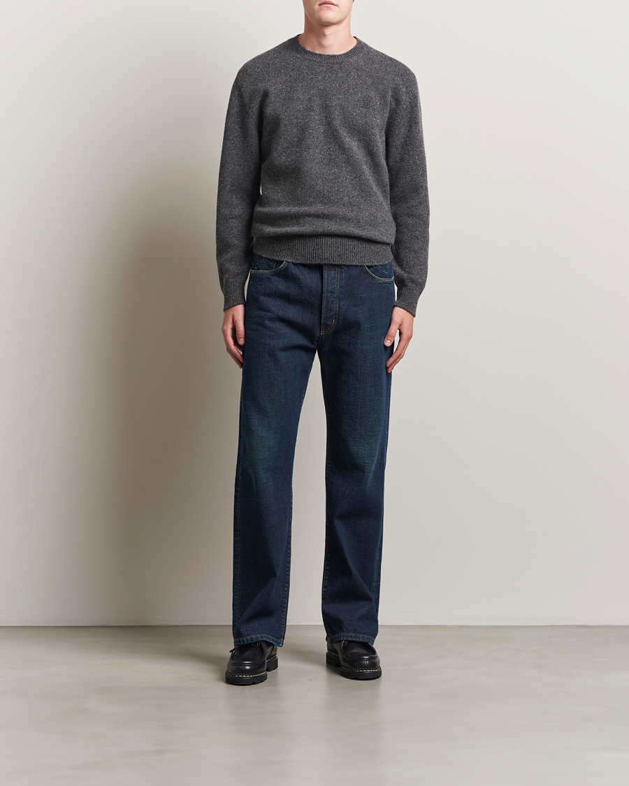 Homme | Pulls Et Tricots | Baracuta | Shetland Virgin Wool Crew Neck Mid Grey