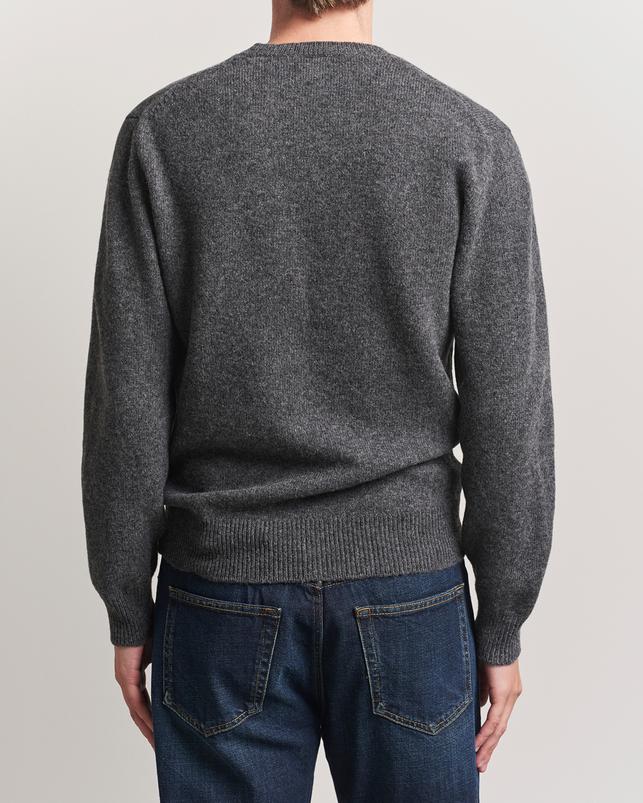 Homme | Pulls Et Tricots | Baracuta | Shetland Virgin Wool Crew Neck Mid Grey