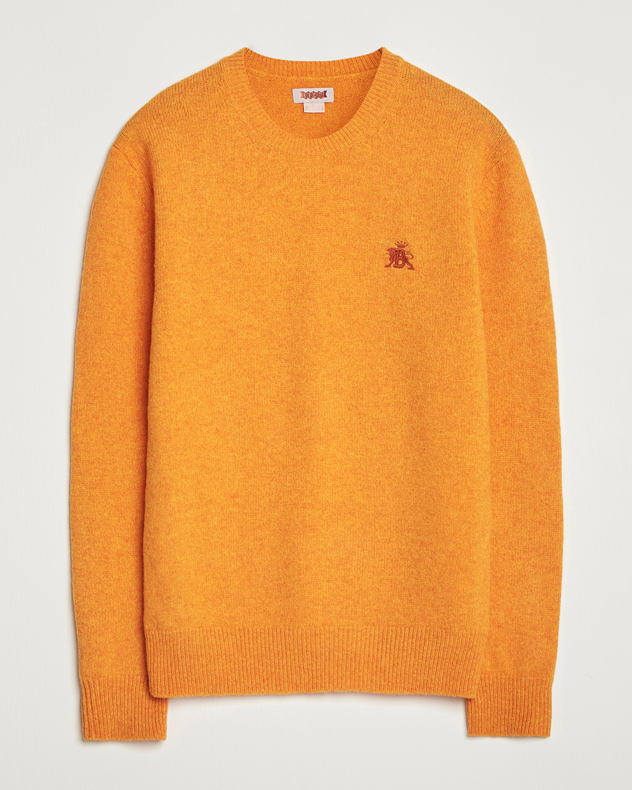 Homme | Pulls Et Tricots | Baracuta | Shetland Virgin Wool Crew Neck Orange