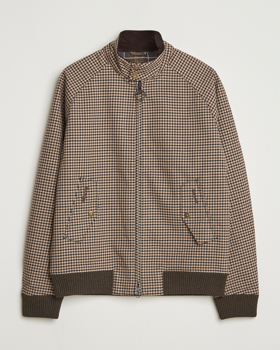 Homme | Manteaux Et Vestes | Baracuta | Barbour x Porton Houndstooth Jacket Brown