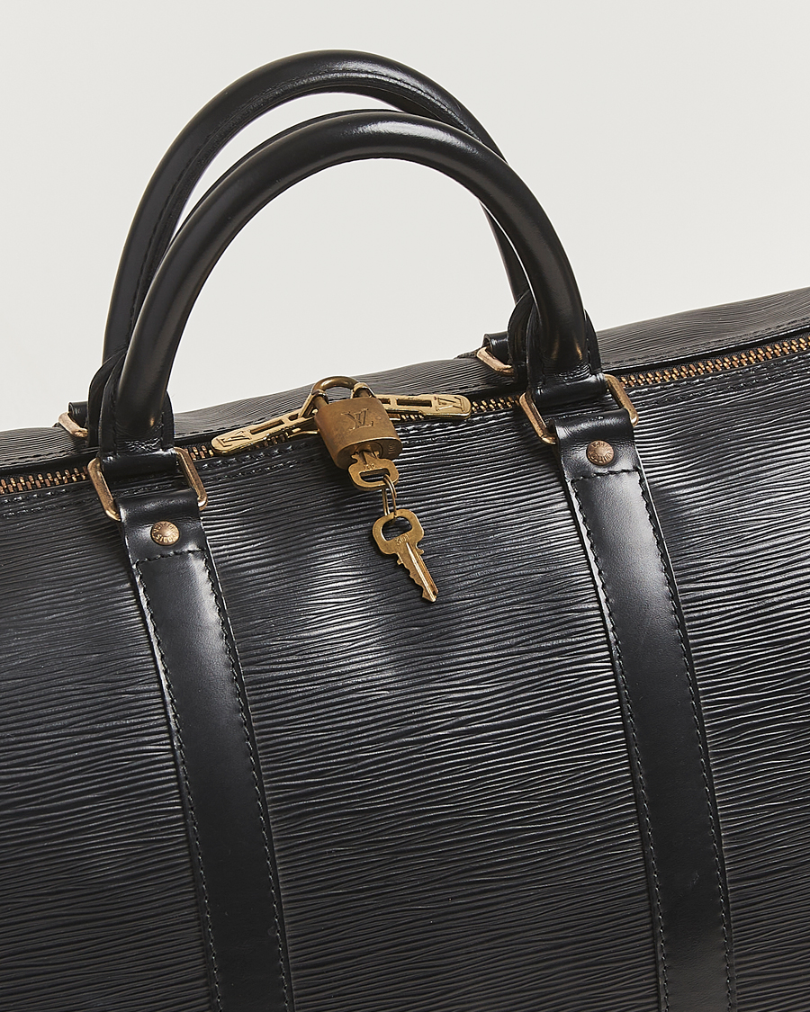 Homme | Louis Vuitton Pre-Owned Keepall 50 Epi Leather Black | Louis Vuitton Pre-Owned | Keepall 50 Epi Leather Black