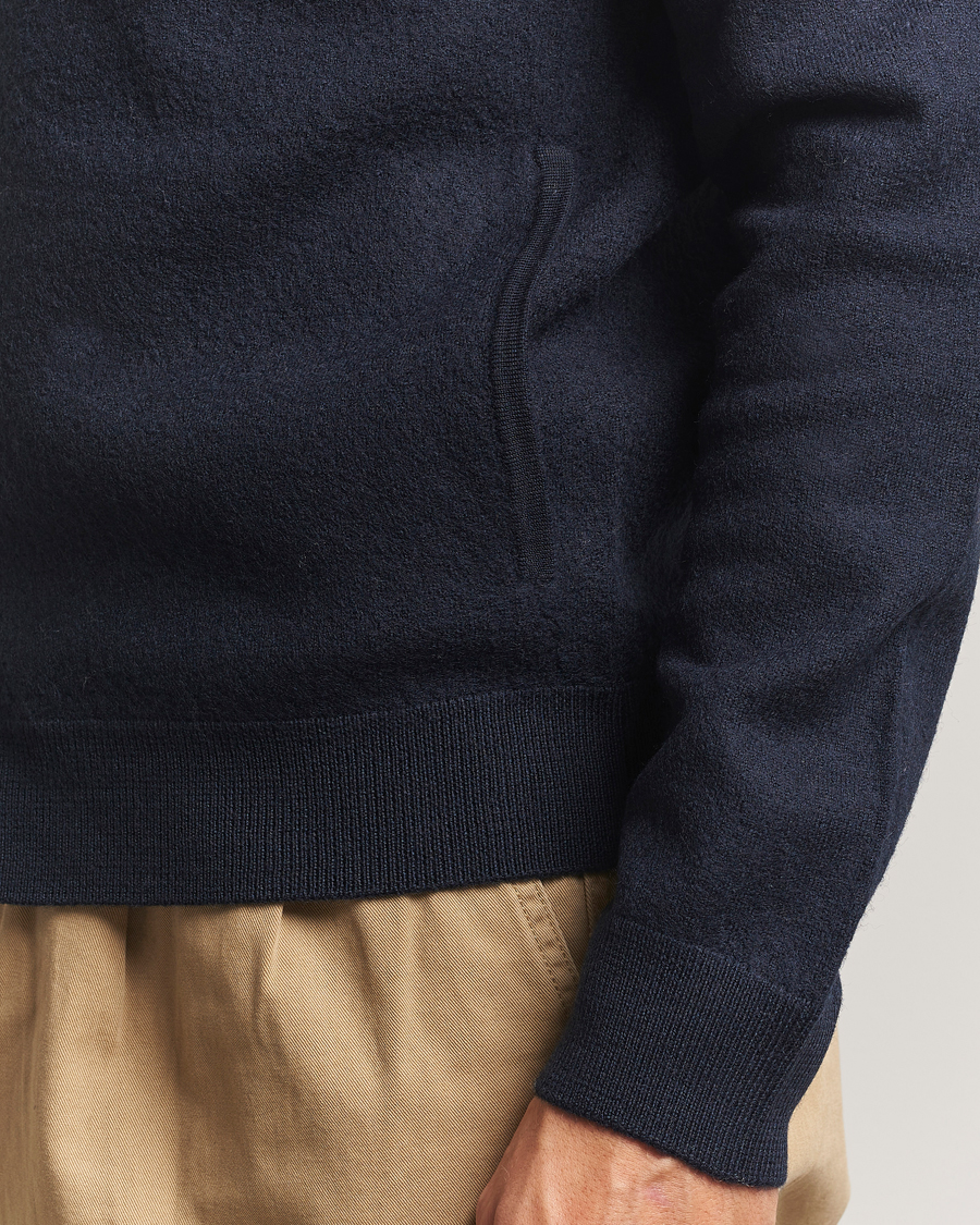 Homme | Pulls Et Tricots | Morris | Corke Knitted Zip Jacket Navy