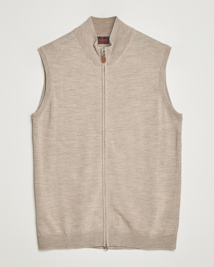 Homme | Pulls Et Tricots | Morris | Merino Zip Vest Khaki