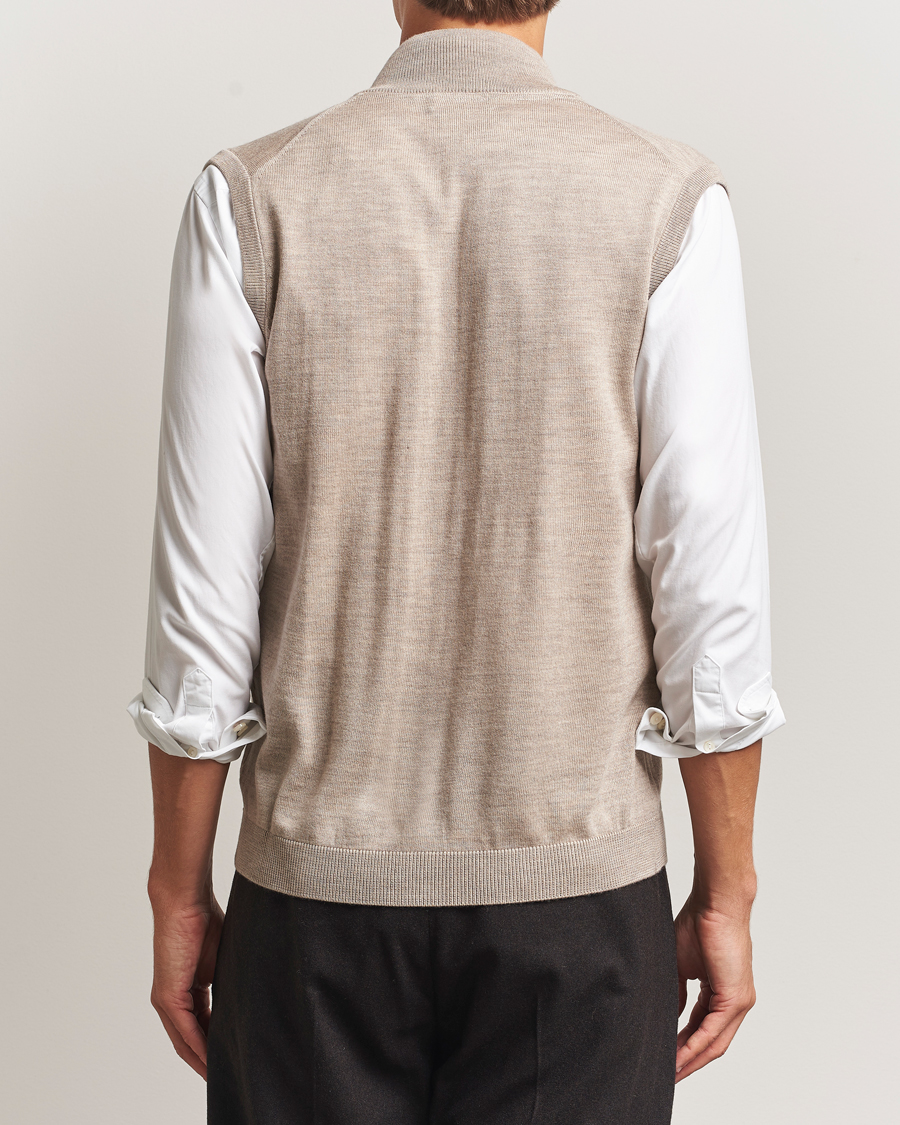 Homme | Pulls Et Tricots | Morris | Merino Zip Vest Khaki