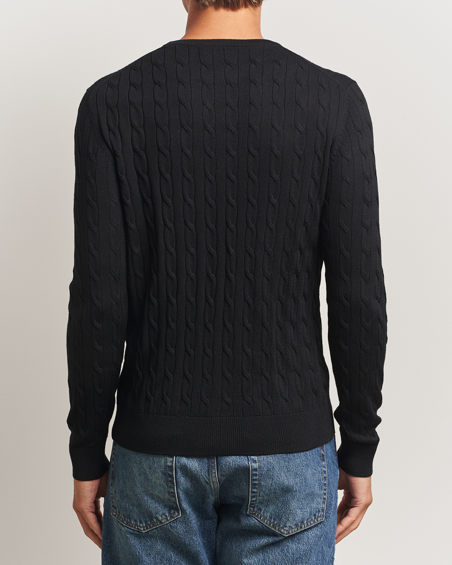 Homme | Pulls Et Tricots | Morris | Merino Cable O-Neck Black